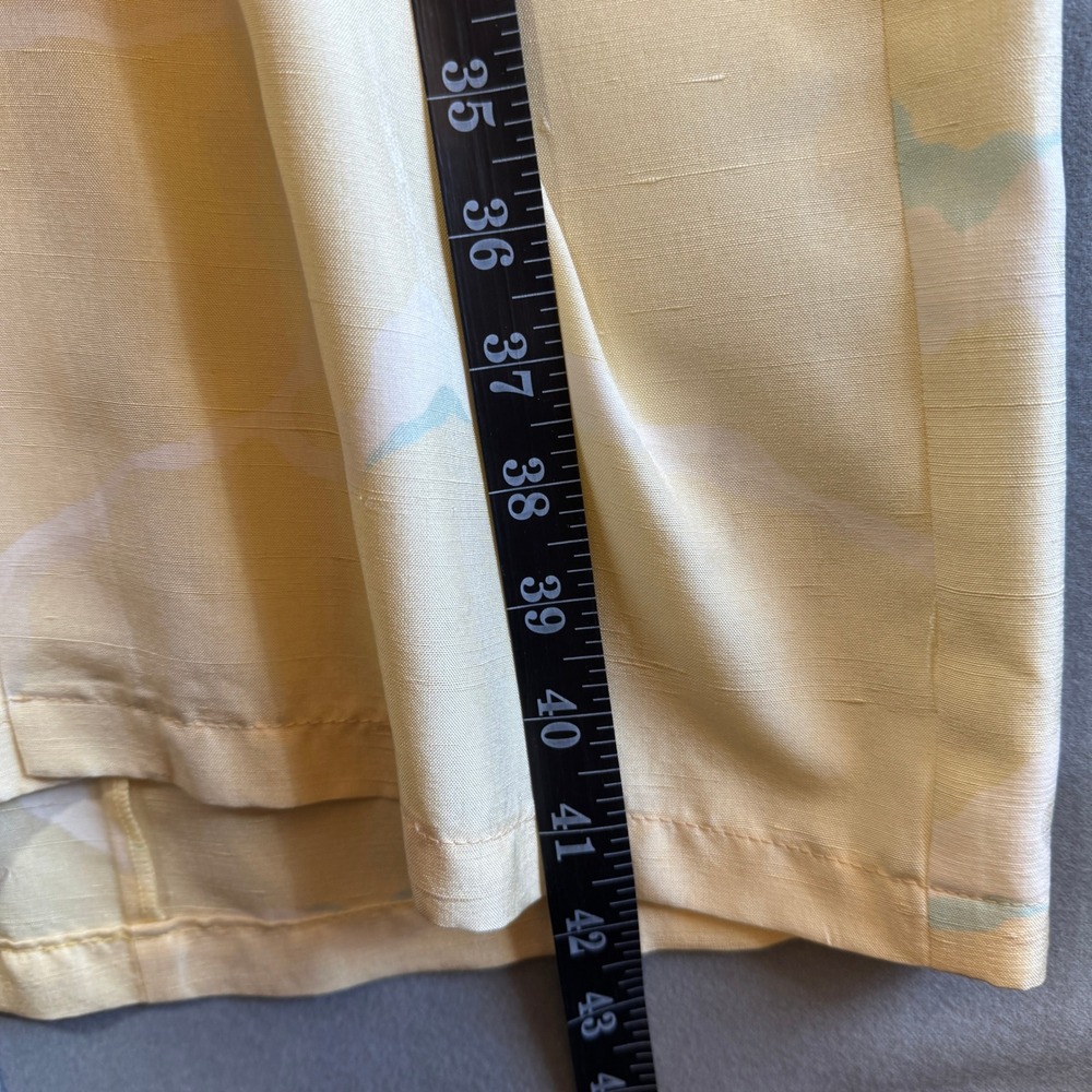 Joanie Char Collections Vintage 100% Silk Yellow Abstract Print Midi Dress Sz 8 - Picture 4 of 7